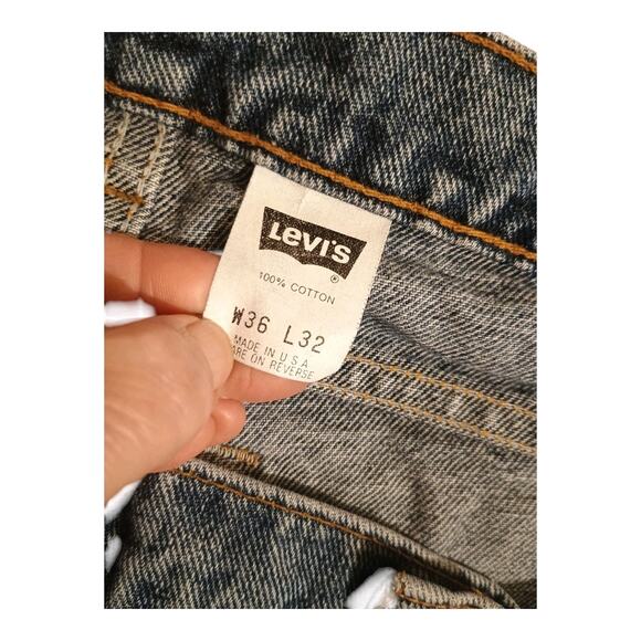 Vintage Levi's 550 Jeans Men's 36x32 Blue Straight Relaxed Fit Made In USA - Picture 6 of 10